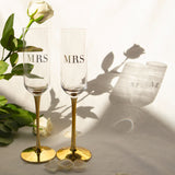 Champagne Flutes Crystal MR & MRS - Set of 2 - Cristina Re Designs