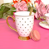 Mug Polka Gold Ivory - Cristina Re Designs