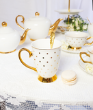 Mug Polka Gold Ivory - Cristina Re Designs