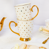Mug Polka Gold Ivory - Cristina Re Designs