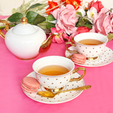 Teacup Polka Gold Ivory - Cristina Re Designs