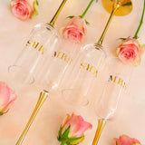 Champagne Flutes Crystal MR & MRS - Set of 2 - Cristina Re Designs