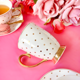 Mug Polka Gold Ivory - Cristina Re Designs