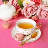 Teacup Polka Gold Ivory - Cristina Re Designs