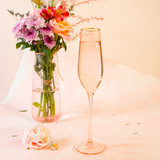 Champagne Flute Rose Crystal - Set of 2 - Cristina Re Designs